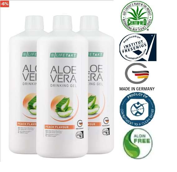 Aloe Vera Drinking Gel Peach for good Metabolism Set of 3